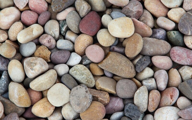 Smooth River Stones — Beige