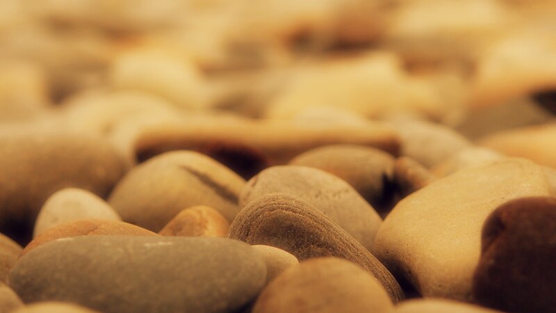 Smooth River Stones — Brown, Calm, Photograph