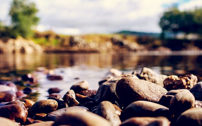 Smooth River Stones — Brown, Serene