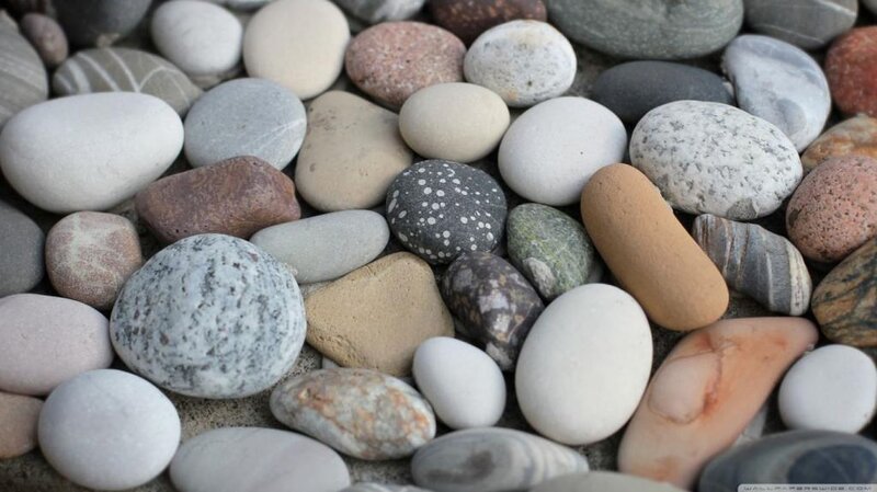 Smooth River Stones — Gray, Calm, Photograph, Rocks, Pebbles