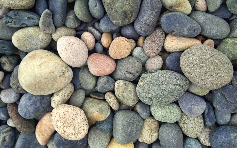 Smooth River Stones — Gray, Calm, Photograph, Rocks