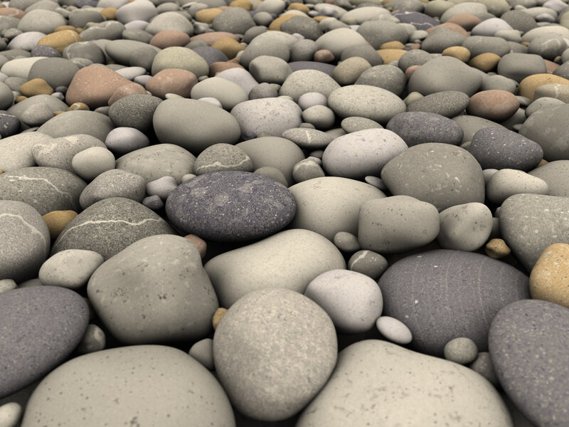 Smooth River Stones — Gray, Calm, Photograph