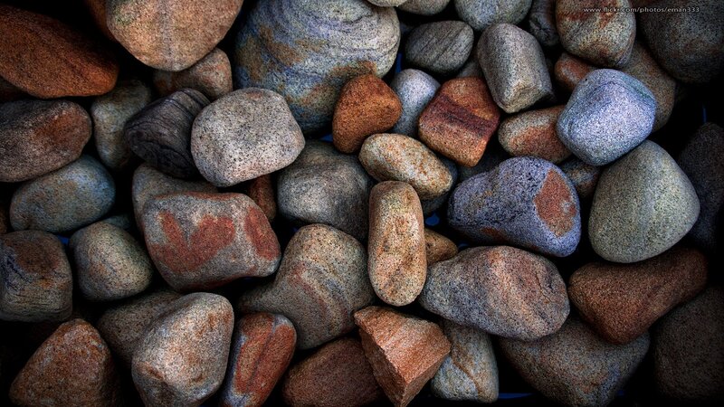 Smooth River Stones — Gray, Neutral, Photograph, Rocks