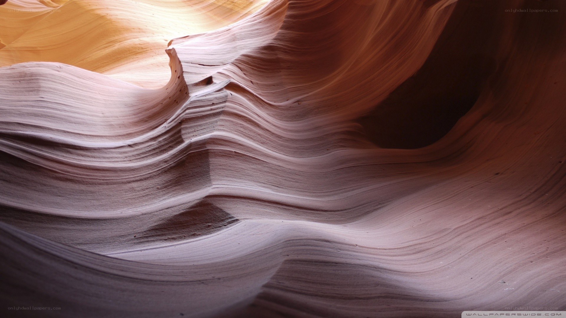 smooth sandstone canyon walls