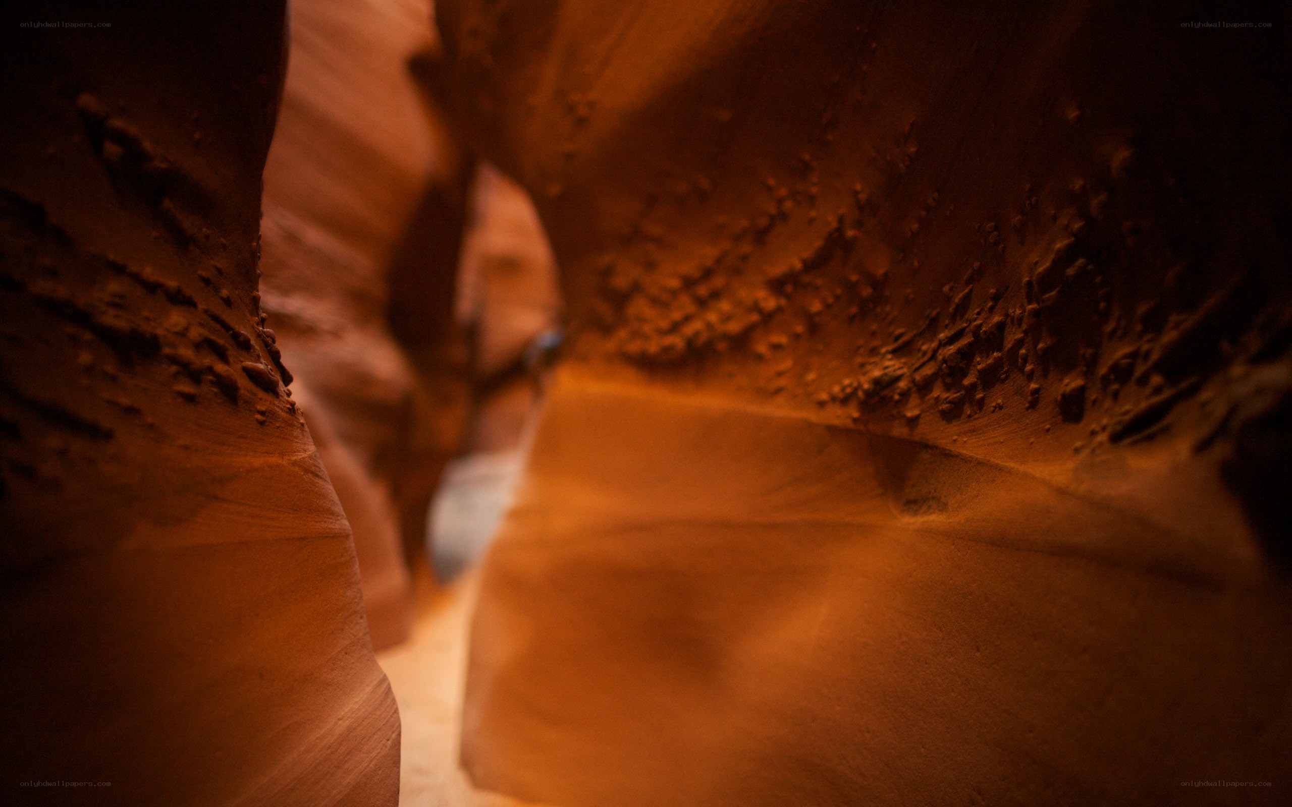 smooth sandstone canyon walls