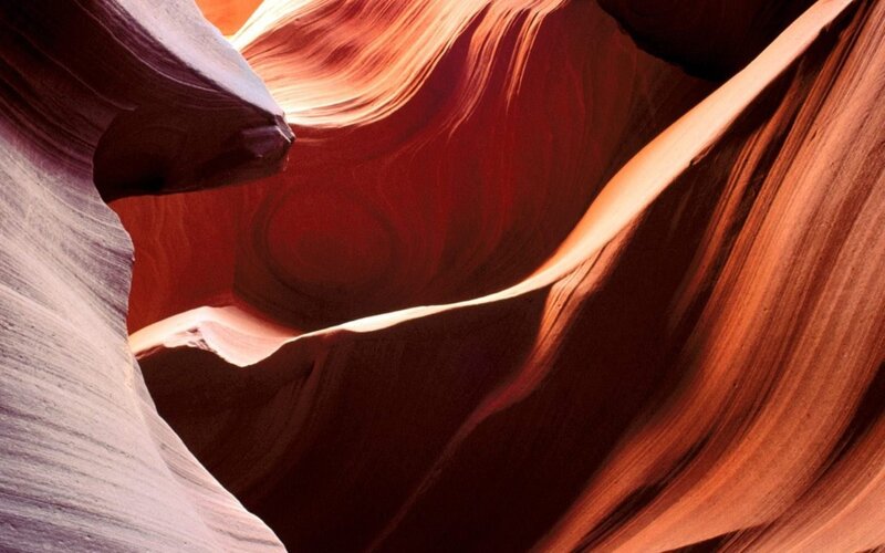 smooth sandstone canyon walls