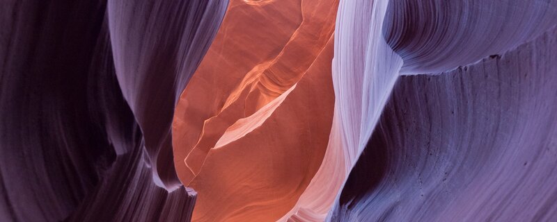 smooth sandstone canyon walls