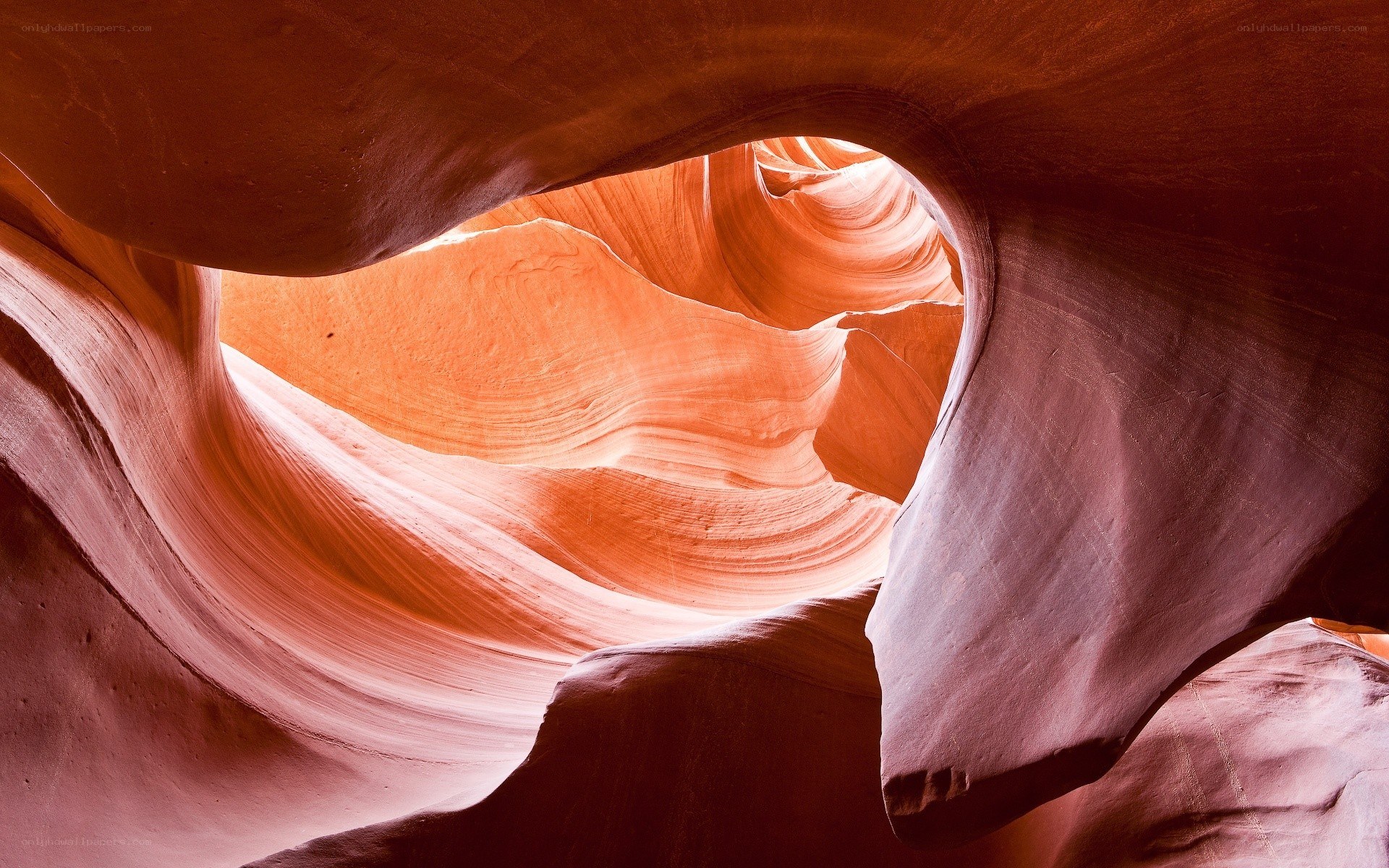 smooth sandstone canyon walls