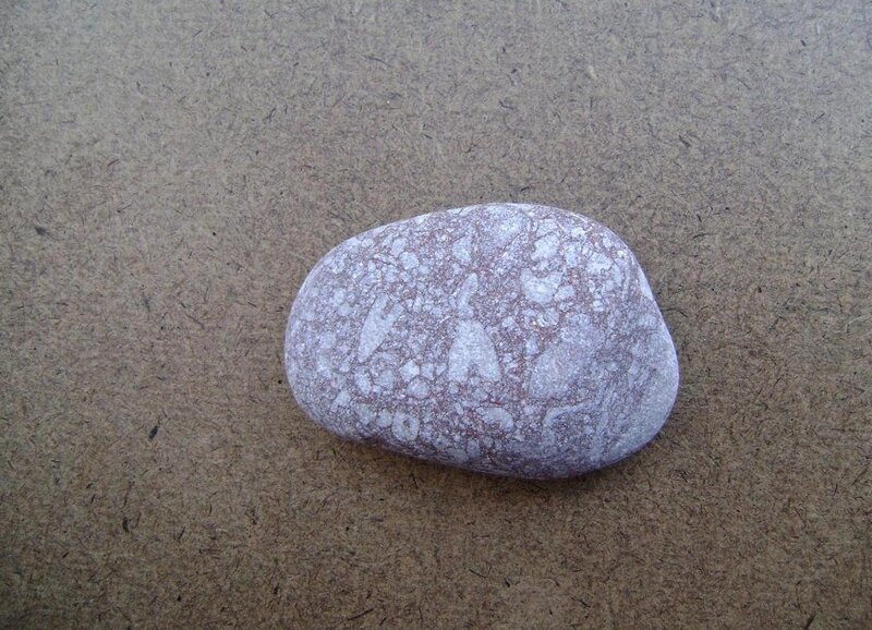 smooth stone with patterned surface