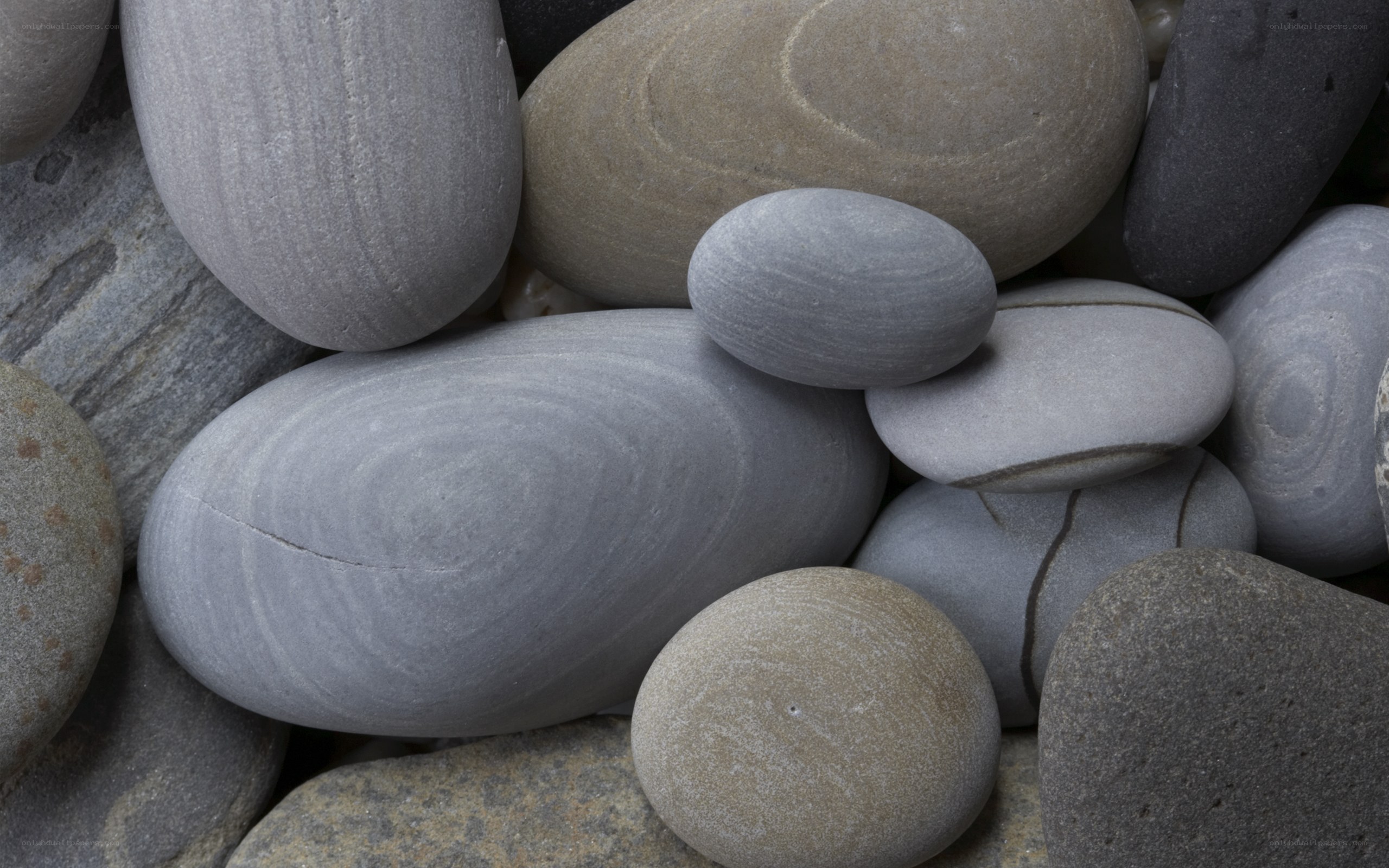 smooth stones on beach