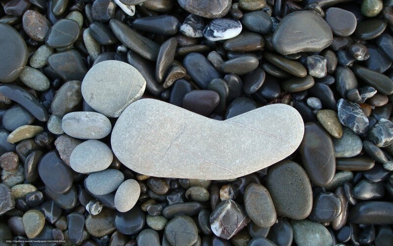 Smooth Stones on Beach — Gray, Calm, Photograph, Pebbles