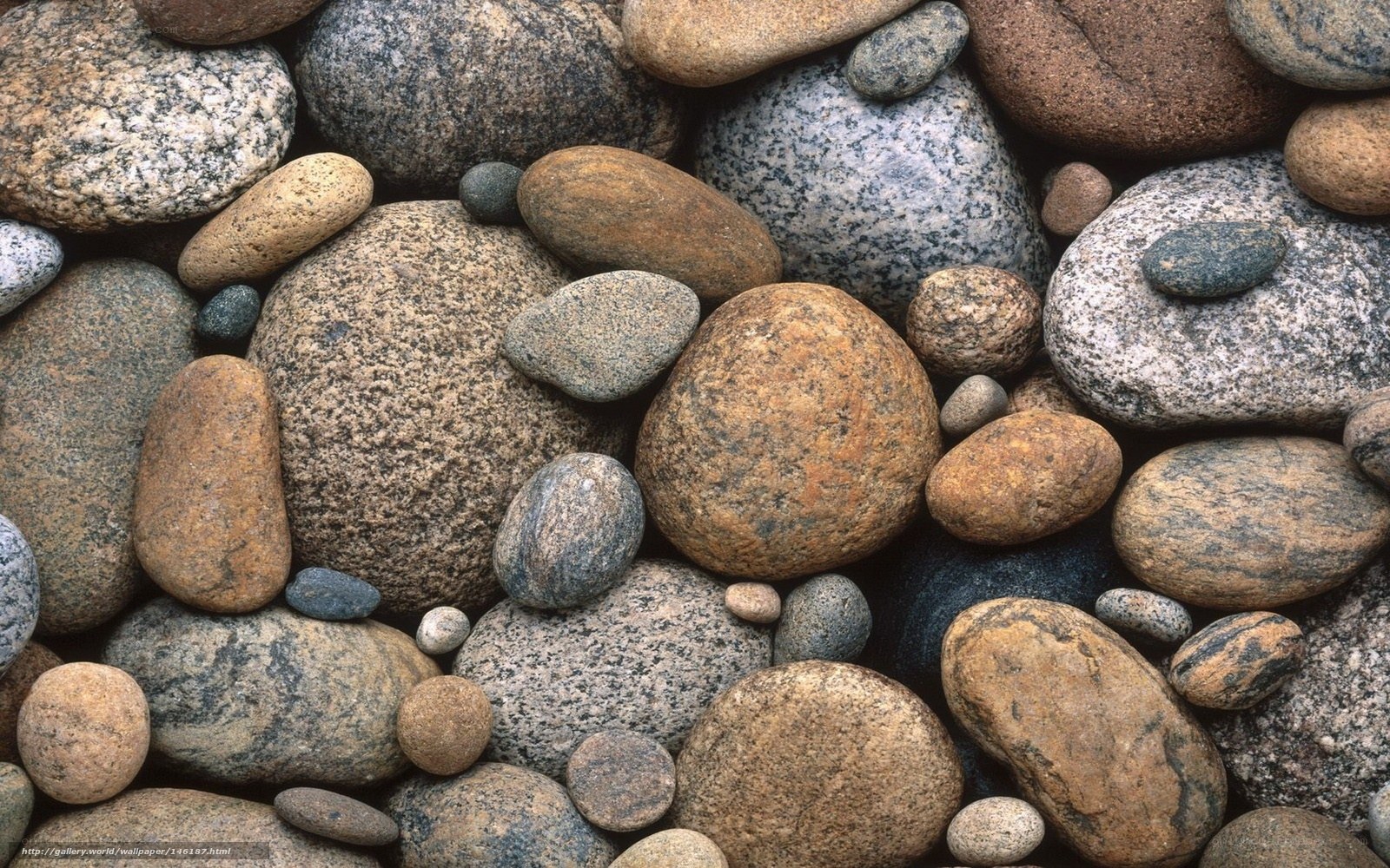 smooth stones on beach