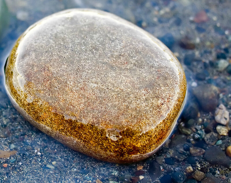 Smooth Wet River Stone