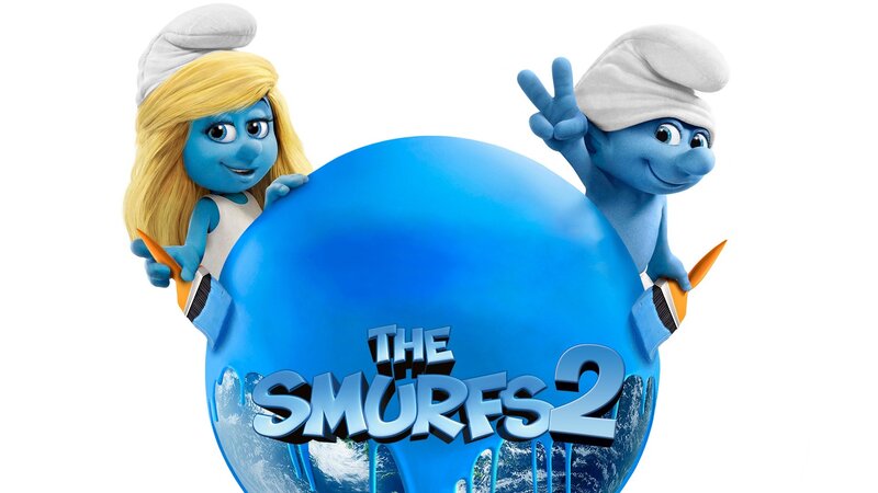 Smurf Characters with Globe — Blue