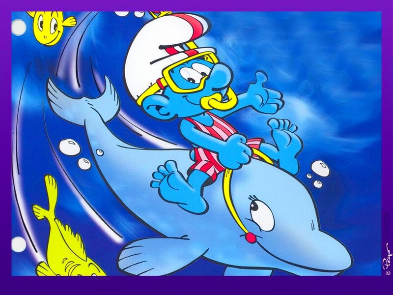 Smurf Riding Dolphin
