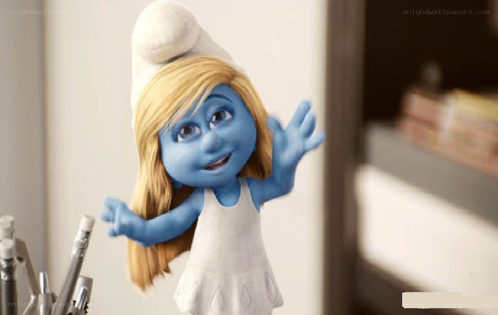 Smurfette waving hello