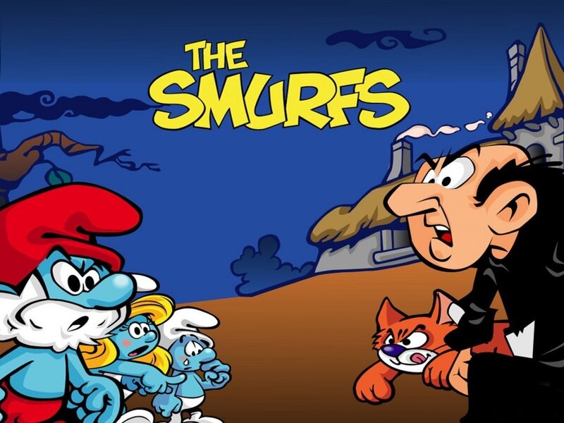 Smurfs and Gargamel — Blue