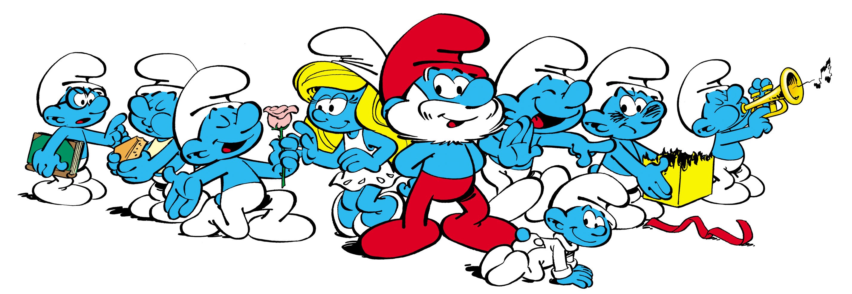 Smurfs group illustration