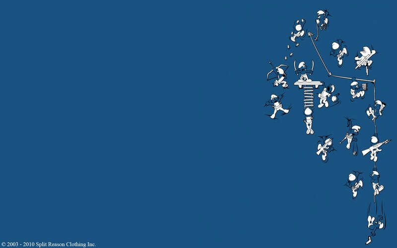 Smurfs in combat formation