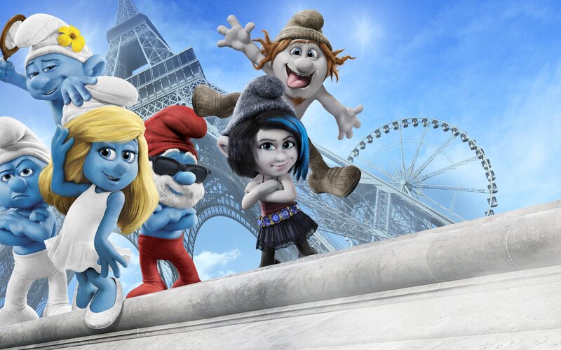 Smurfs in Paris — Blue, Playful