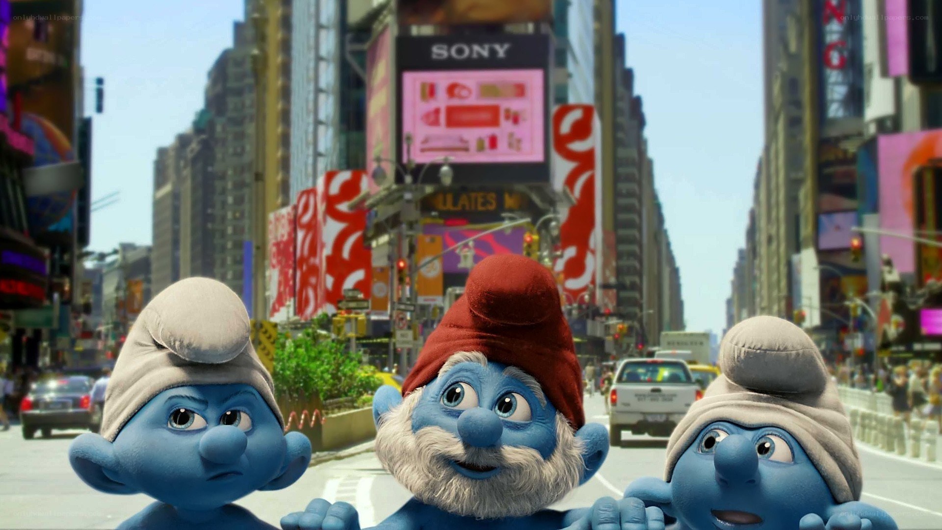 Smurfs in Times Square