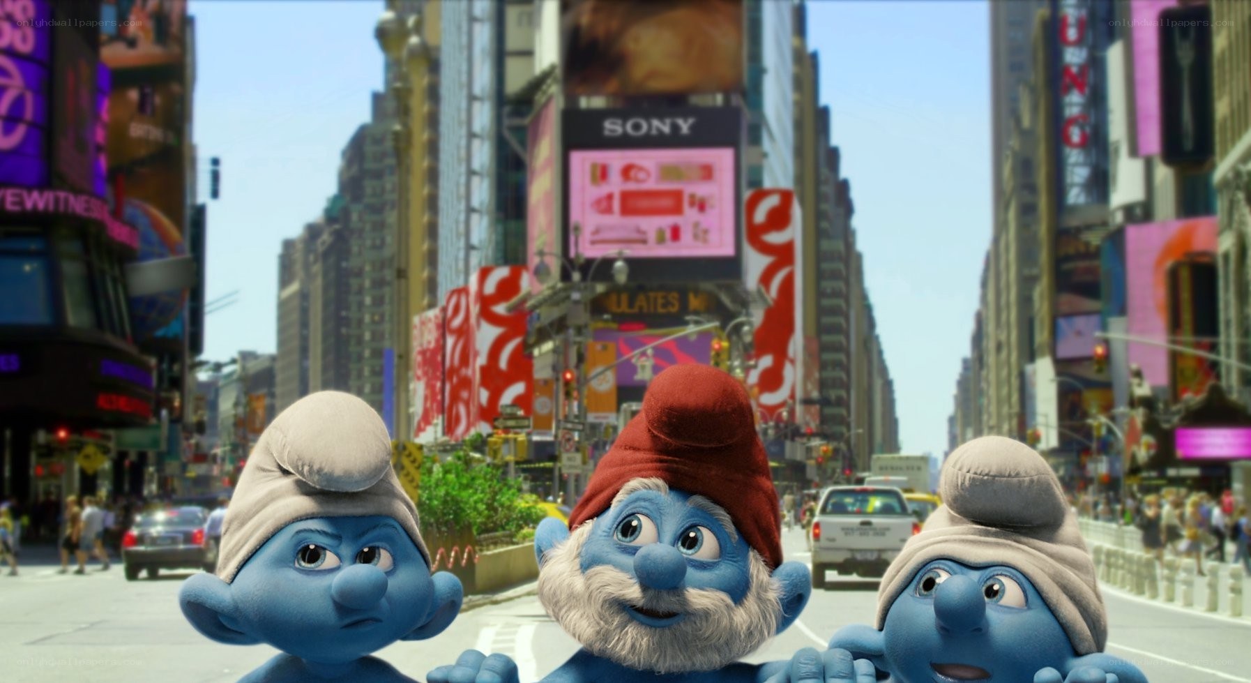 Smurfs in Times Square