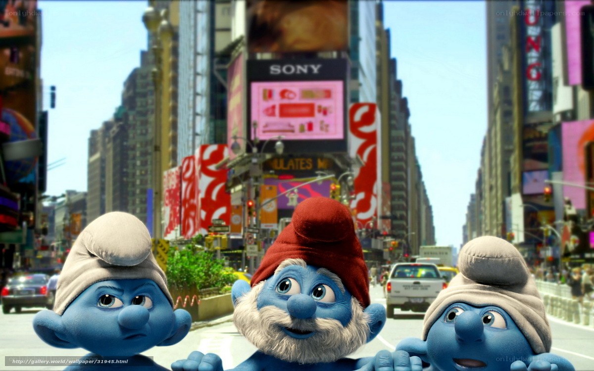 Smurfs in Times Square