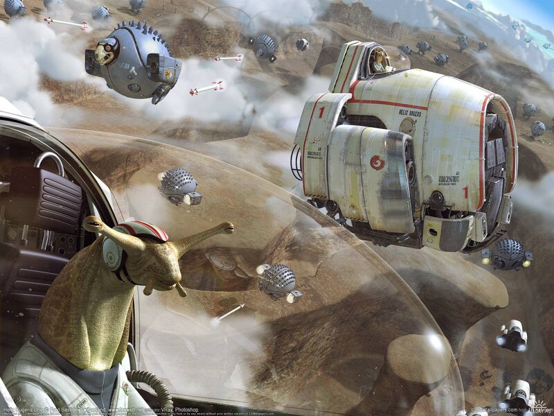 Snail pilot in space battle