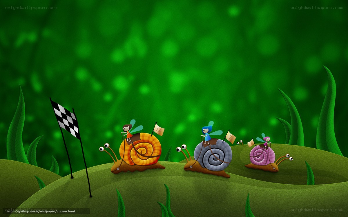 Snail Race in the Garden