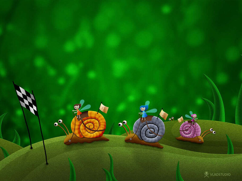 Snail race with fairies