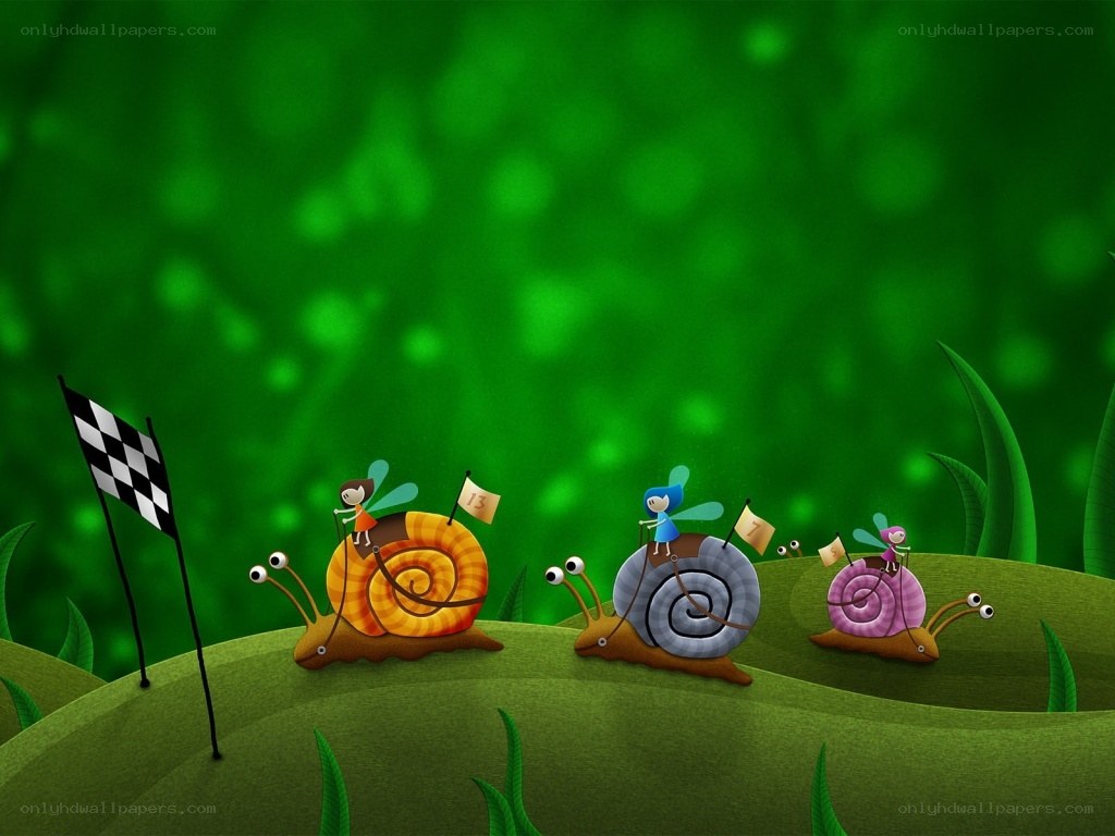 snail race with fairies