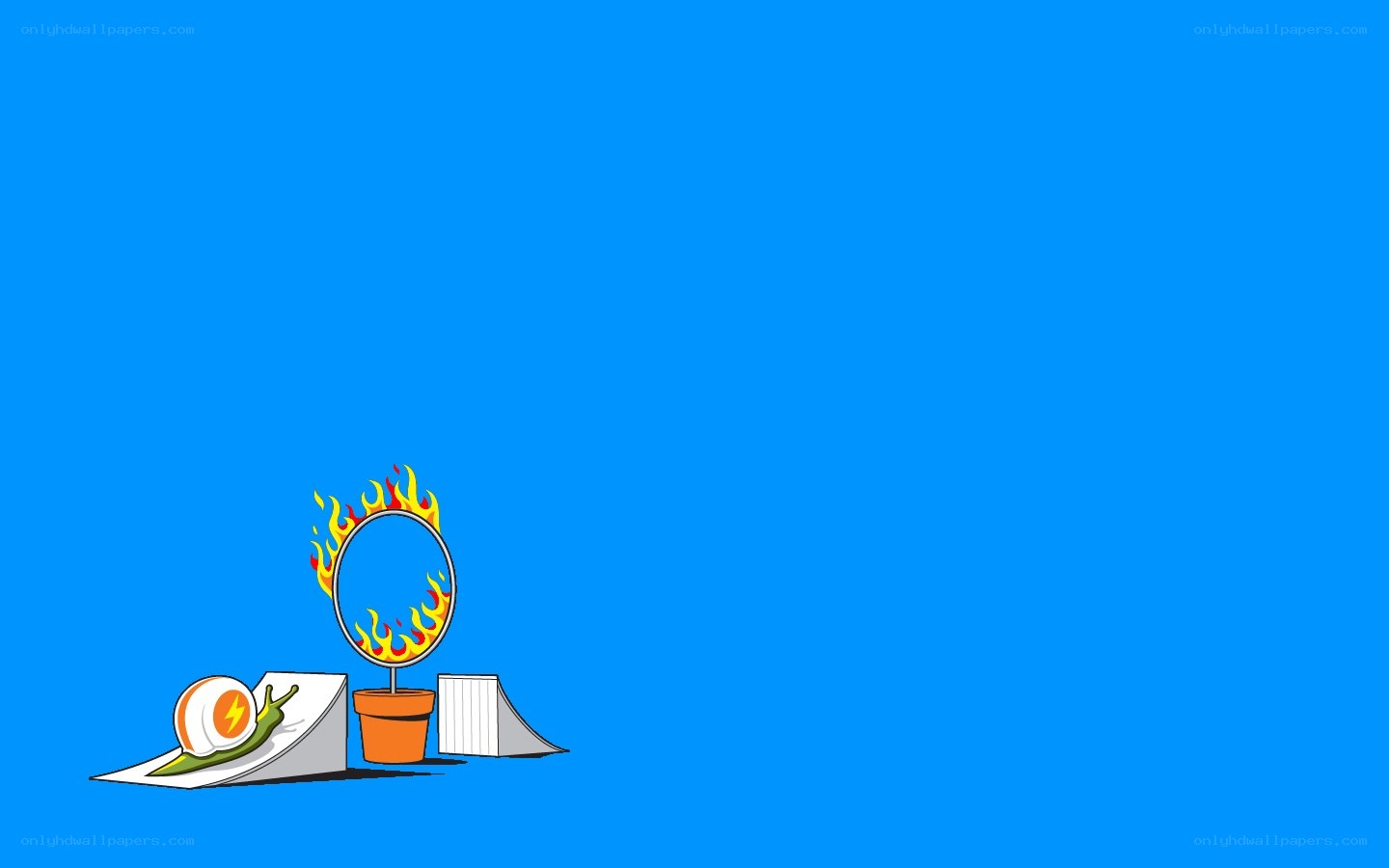 snail racing with fire hoop