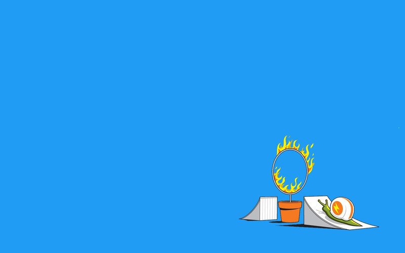 snail racing with fire hoop
