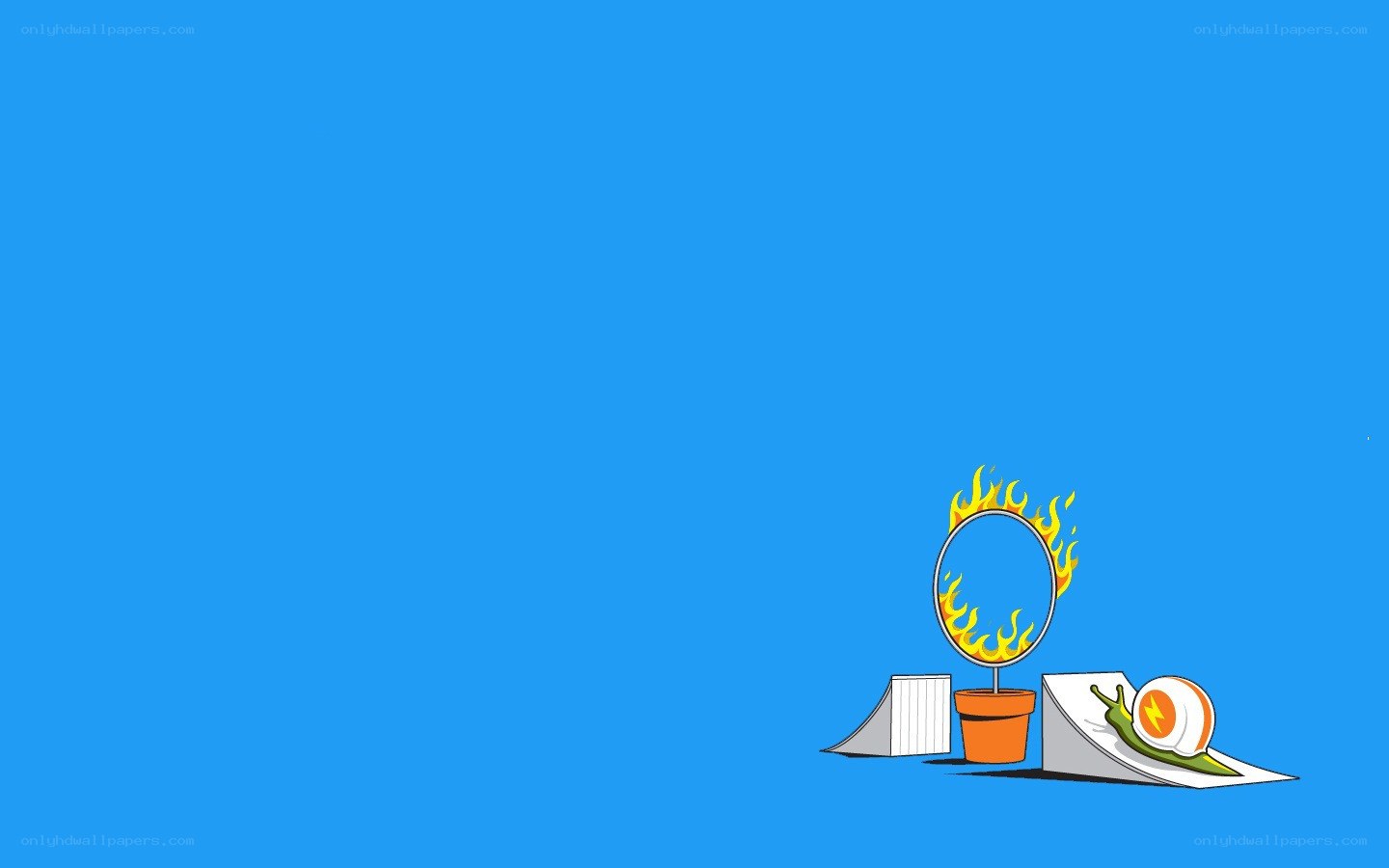 snail racing with fire hoop