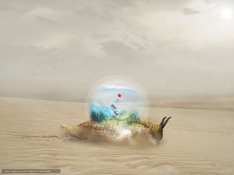 Snail with a world bubble