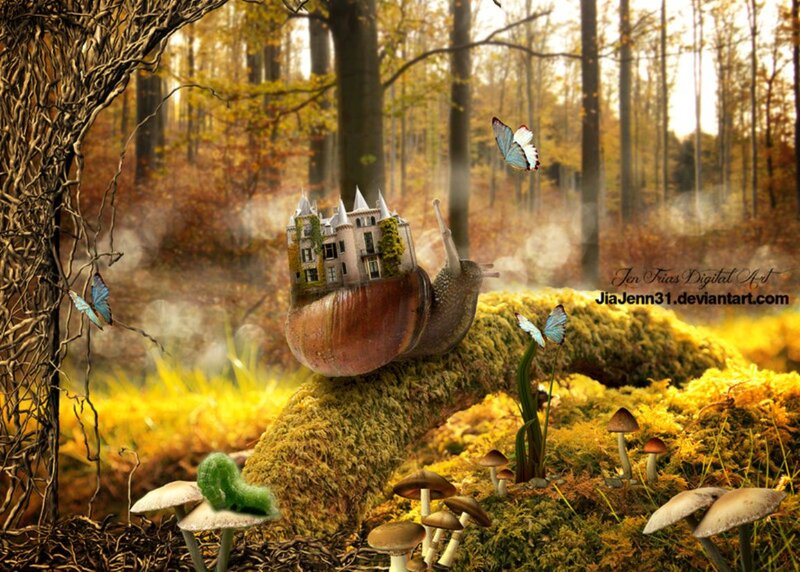 Snail with Castle Shell