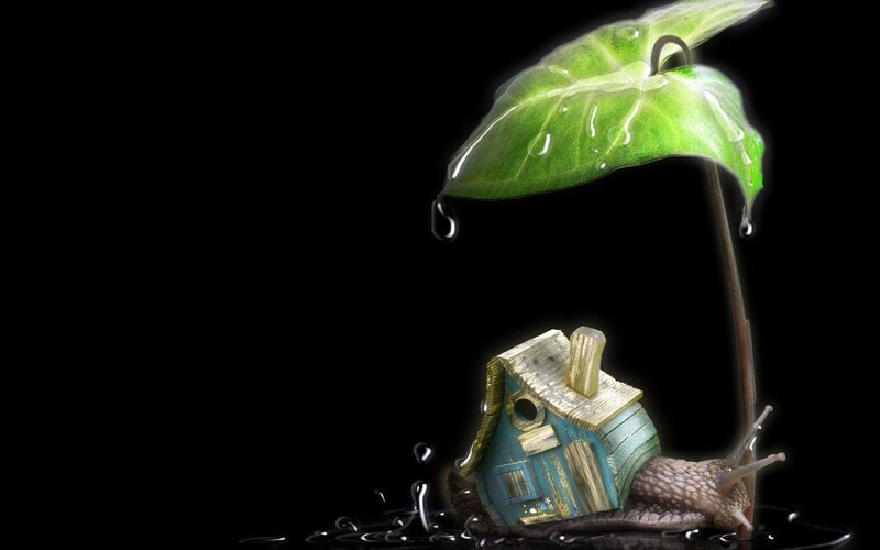 Snail with House on Back — Green