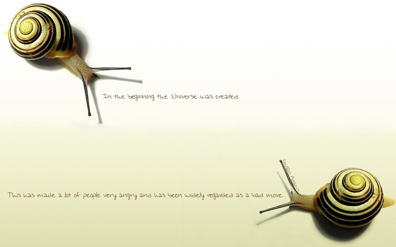 snails and universe quote