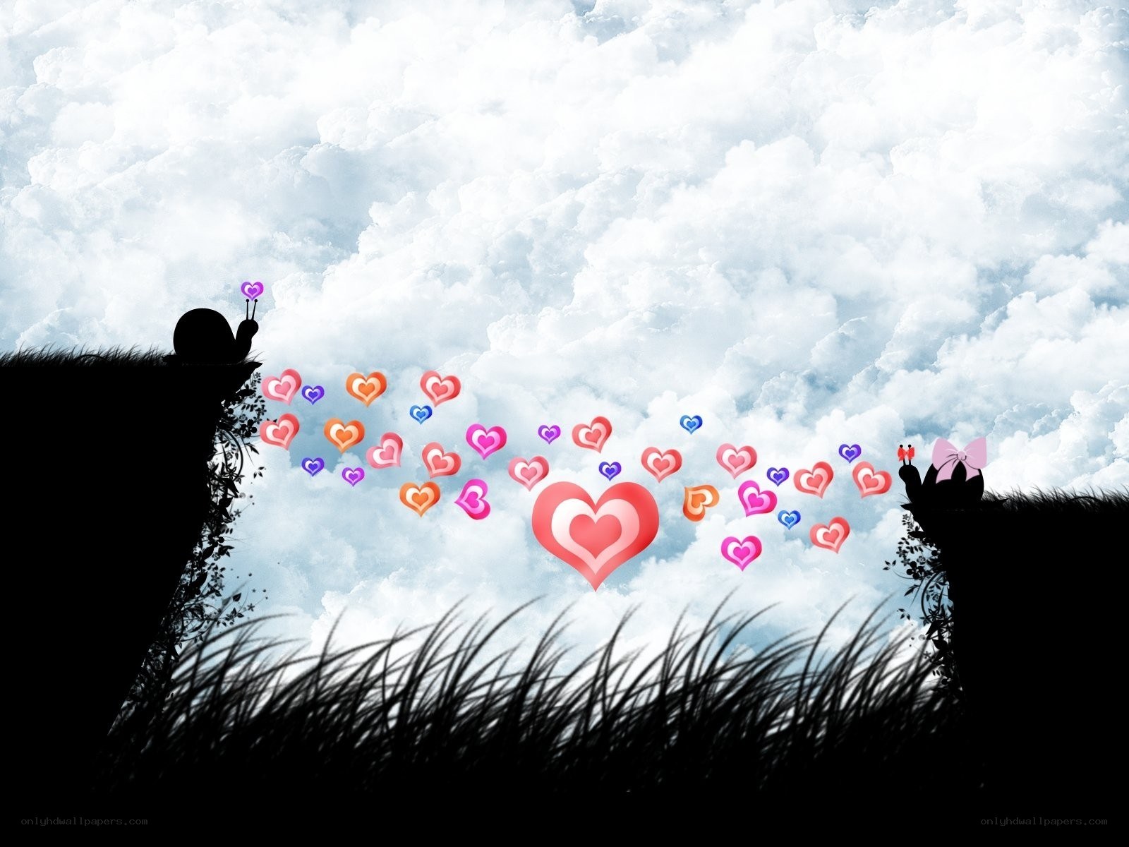 snails sending hearts
