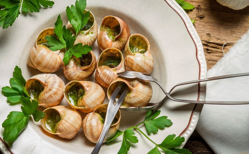 Snails with herb butter