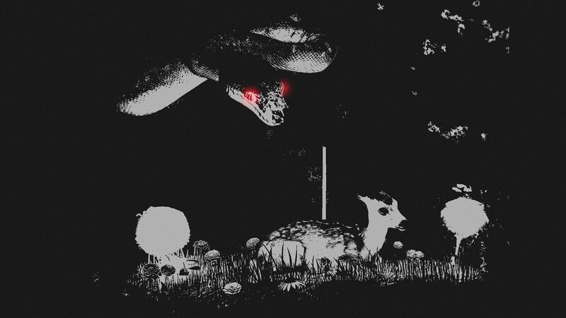 Snake Attacking Deer