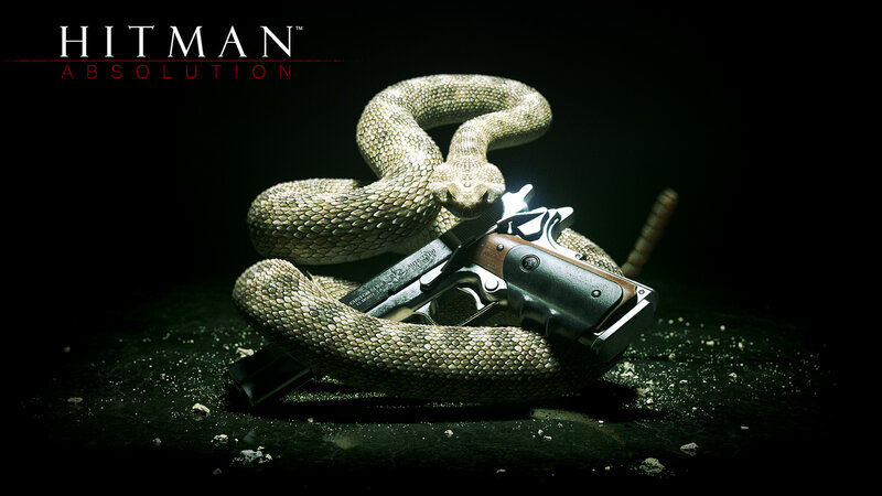 Snake Coiled Around Gun — Black, Dark, Dramatic