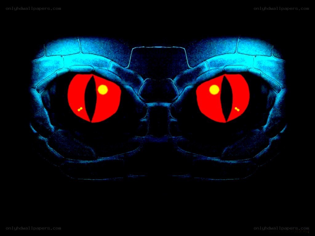 snake eyes glowing red