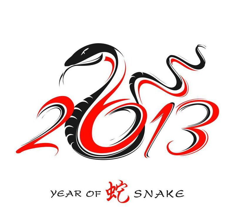 Snake Forming Year Digits