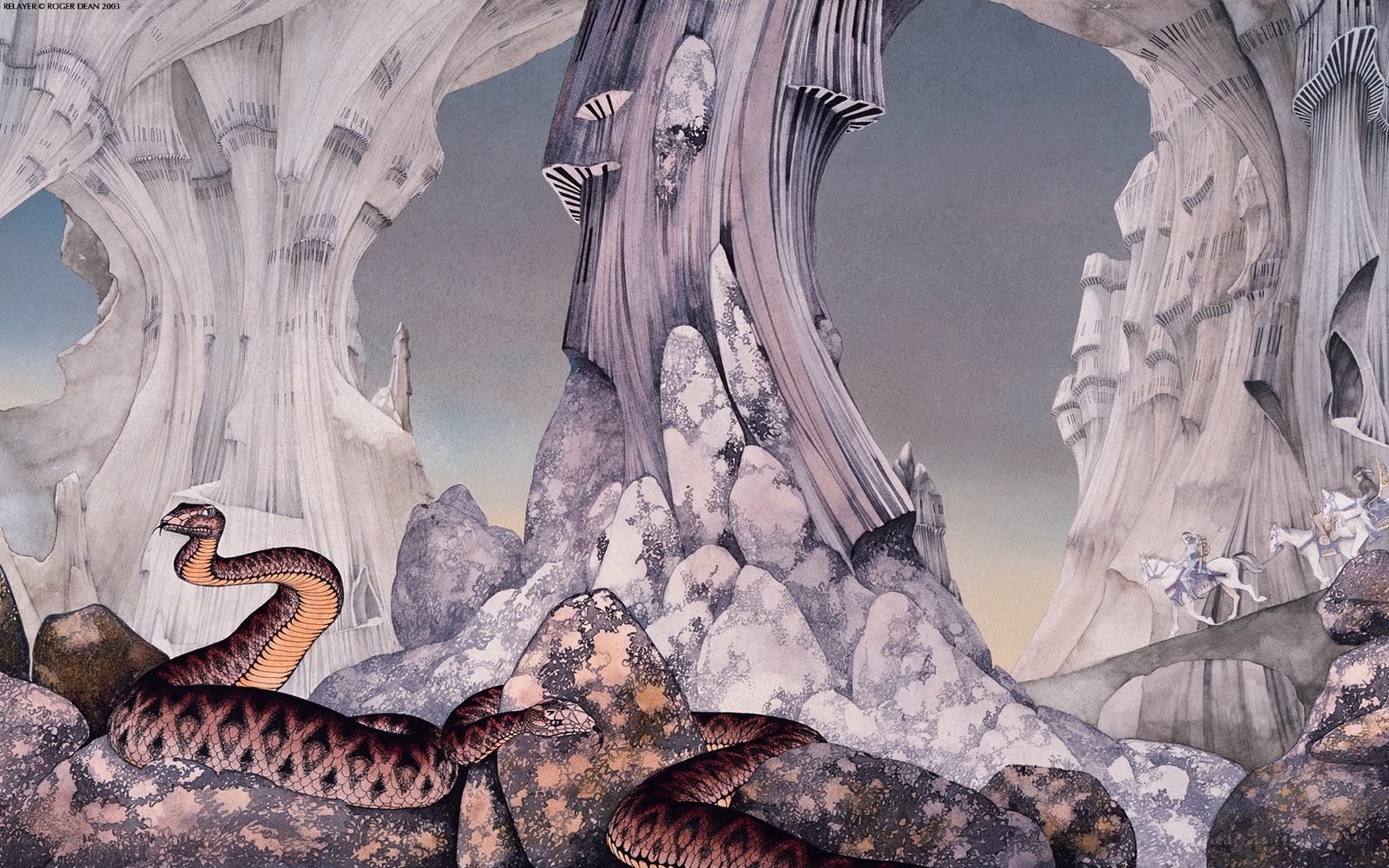Snake in a fantasy cave