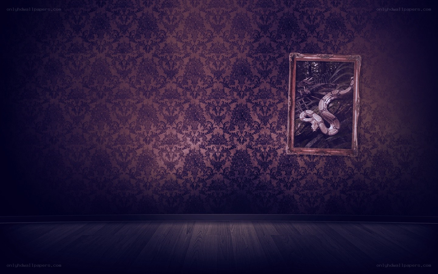 snake painting on wallpaper