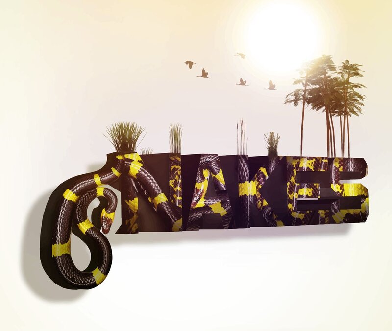 Snake-shaped Text