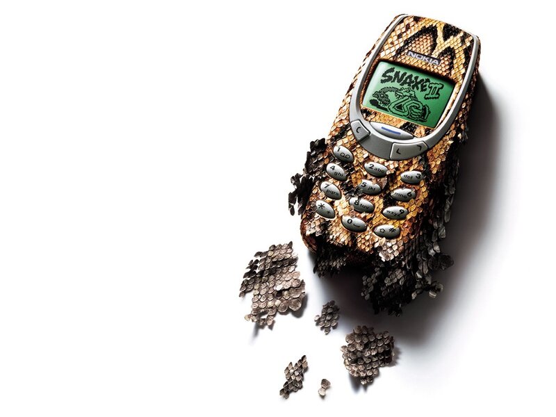 Snake-skin-covered Phone