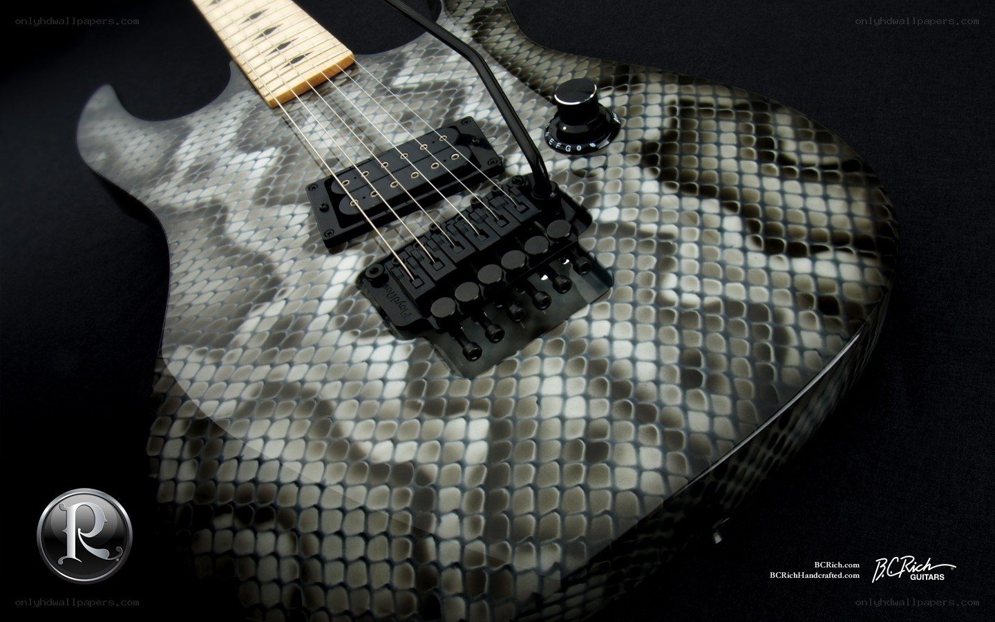 snake skin electric guitar