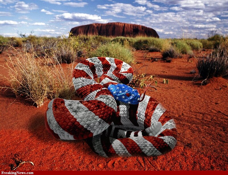 Snake with Flag Pattern